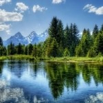 A Peaceful Lake Enhances Meditation